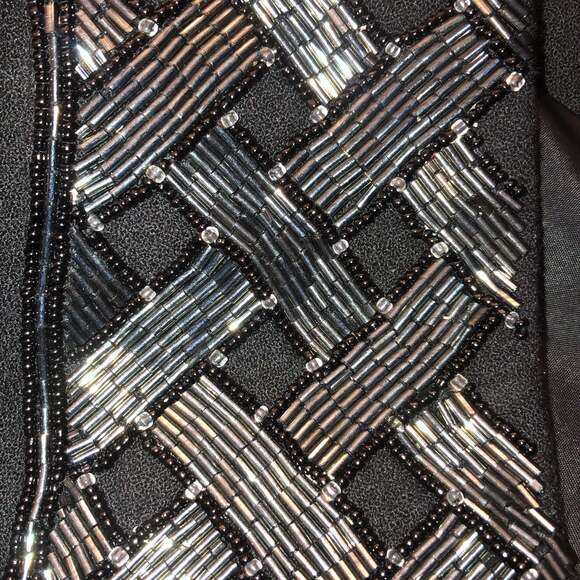 Vintage John Meyer of Norwich wool blazer with beaded shawl collar size 16 - Picture 10 of 12